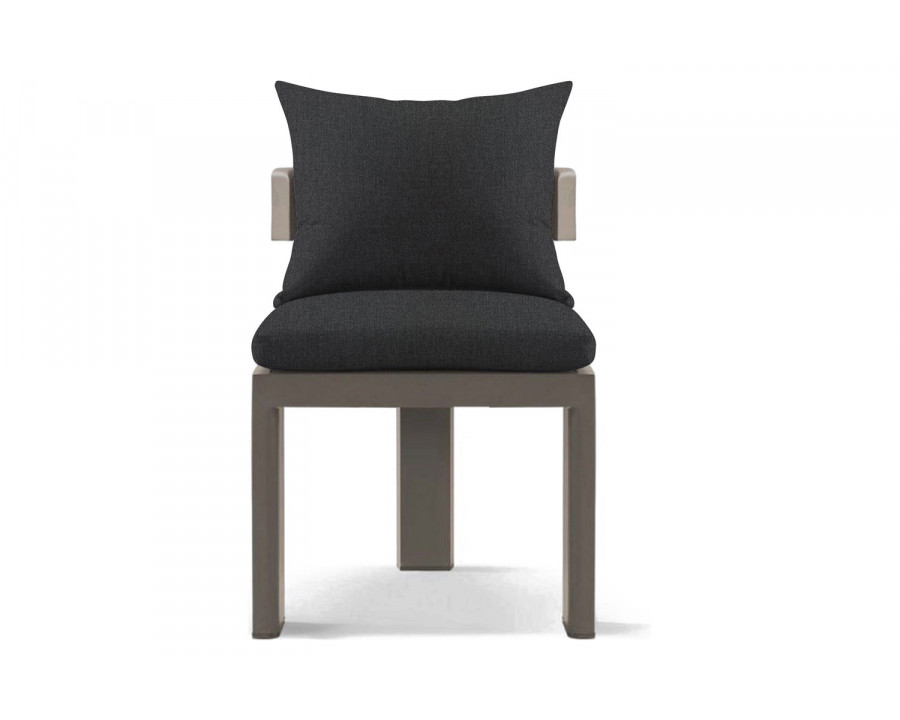 Harbour Victoria Armless Dining Chair - Aluminum Taupe, Lisos Grafito