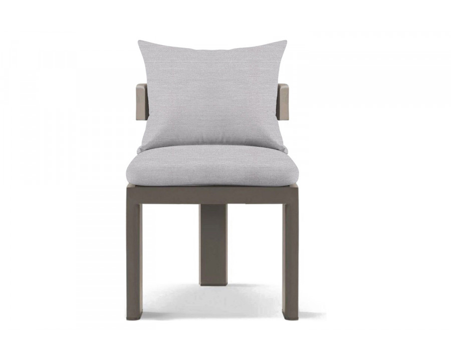 Harbour Victoria Armless Dining Chair - Aluminum Taupe, Panama Cloud