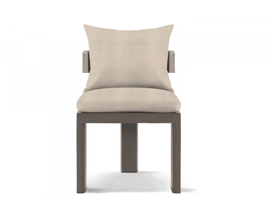 Harbour Victoria Armless Dining Chair - Aluminum Taupe, Riviera Sand