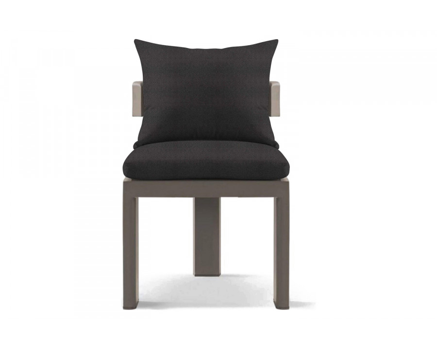 Harbour Victoria Armless Dining Chair - Aluminum Taupe, Riviera Slate