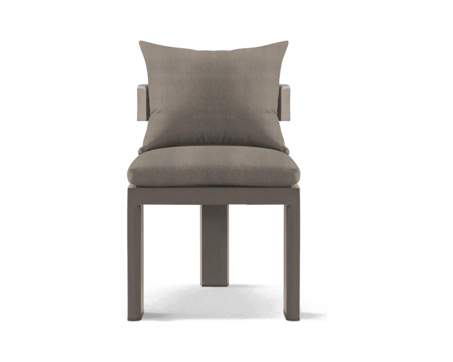 Harbour Victoria Armless Dining Chair - Aluminum Taupe, Riviera Stone