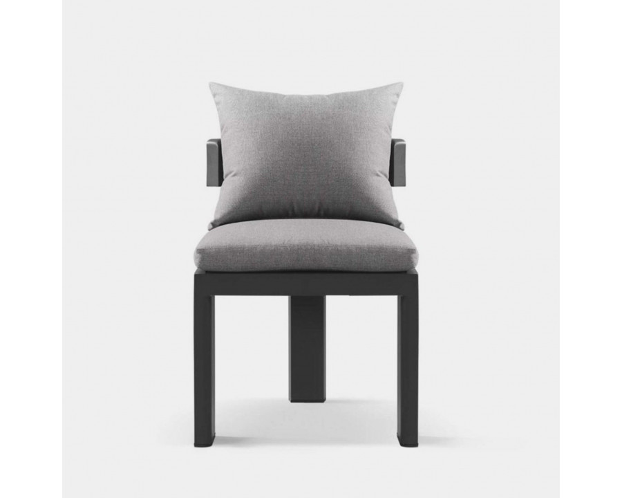 Harbour Victoria Armless Dining Chair - Aluminum Taupe, Siesta Indigo