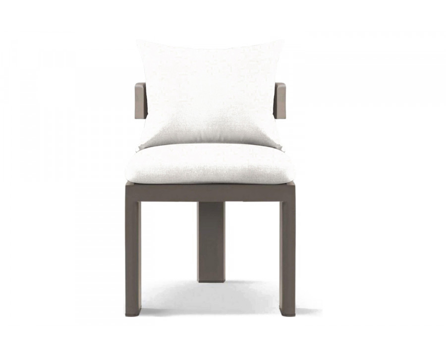 Harbour Victoria Armless Dining Chair - Aluminum Taupe, Siesta Ivory