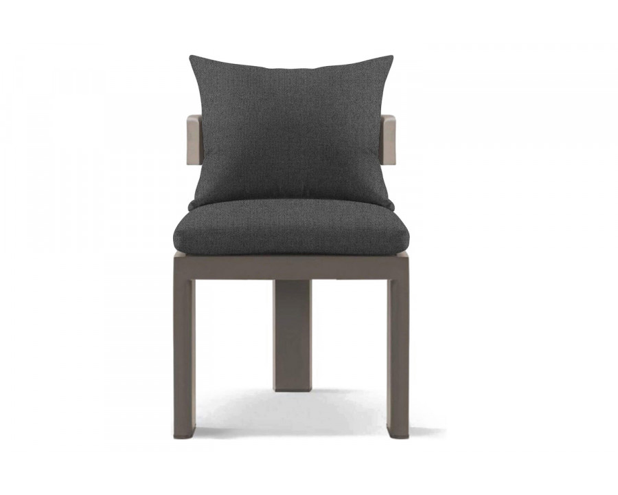 Harbour Victoria Armless Dining Chair - Aluminum Taupe, Siesta Slate