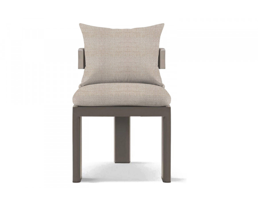 Harbour Victoria Armless Dining Chair - Aluminum Taupe, Siesta Taupe