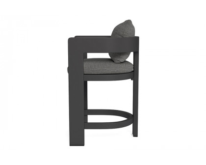 Harbour Victoria Counter Stool - Aluminum Asteroid, Lisos Grafito