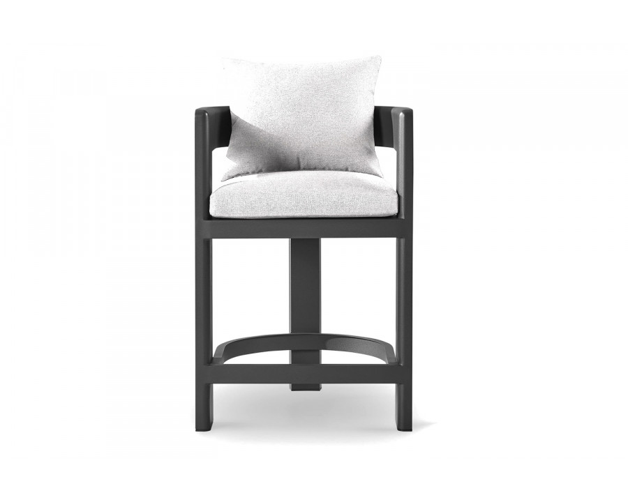 Harbour Victoria Counter Stool - Aluminum Asteroid, Panama Blanco