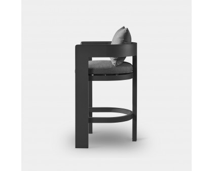 Harbour Victoria Counter Stool - Aluminum Asteroid, Siesta Indigo