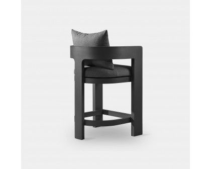 Harbour Victoria Counter Stool - Aluminum Asteroid, Siesta Indigo