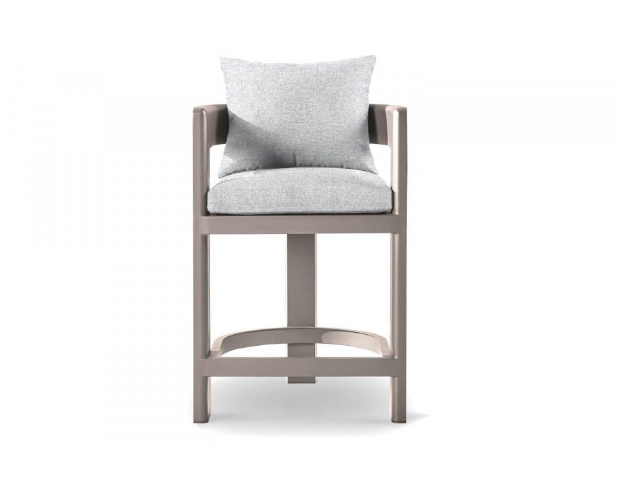 Harbour Victoria Counter Stool - Aluminum Taupe, Copacabana Sand