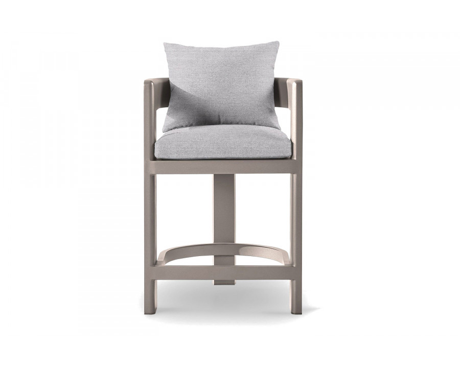 Harbour Victoria Counter Stool - Aluminum Taupe, Panama Cloud