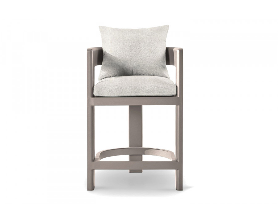 Harbour Victoria Counter Stool - Aluminum Taupe, Riviera Ivory