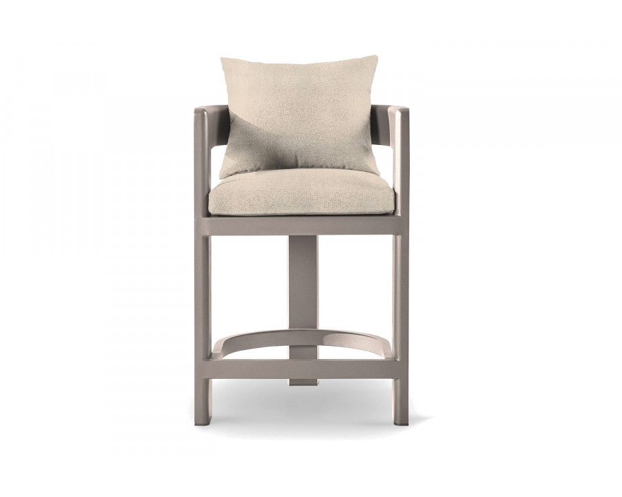 Harbour Victoria Counter Stool - Aluminum Taupe, Riviera Sand