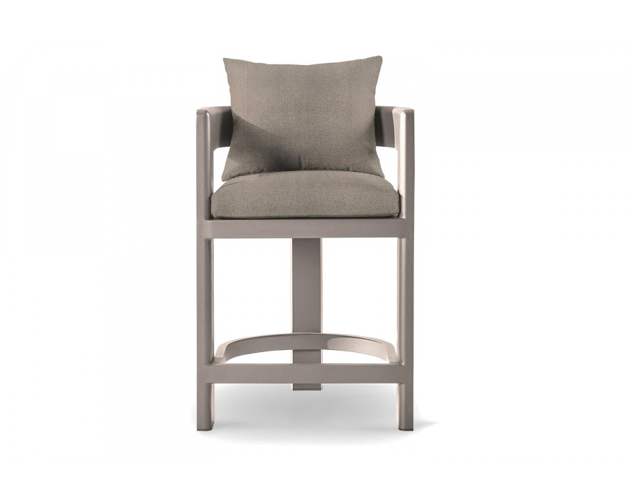 Harbour Victoria Counter Stool - Aluminum Taupe, Riviera Stone