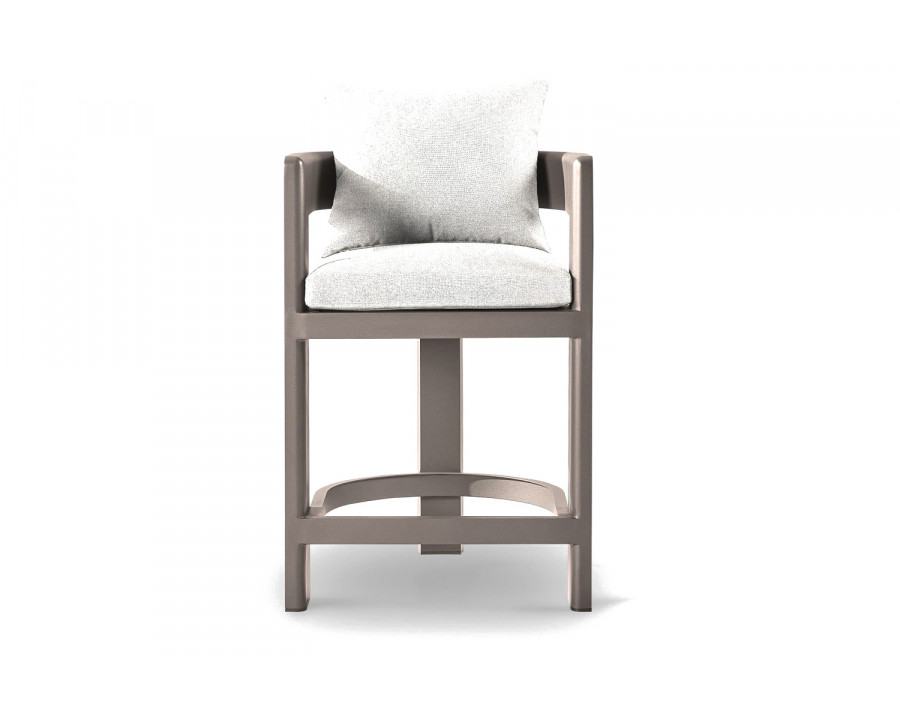 Harbour Victoria Counter Stool - Aluminum Taupe, Siesta Ivory