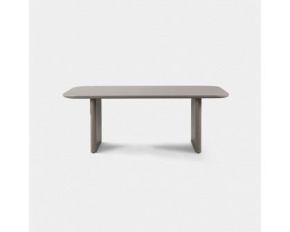 Harbour Victoria Slatted Dining Table 81" - Aluminum Asteroid