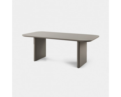 Harbour Victoria Slatted Dining Table 81" - Aluminum Asteroid