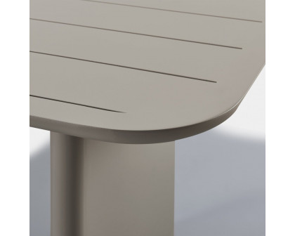 Harbour Victoria Slatted Dining Table 81" - Aluminum Asteroid