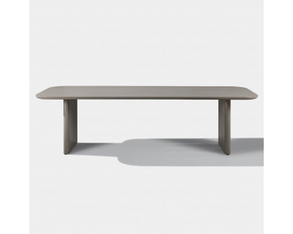 Harbour Victoria Slatted Dining Table 108" - Aluminum Asteroid