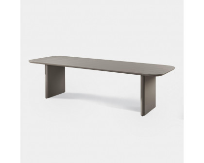 Harbour Victoria Slatted Dining Table 108" - Aluminum Asteroid