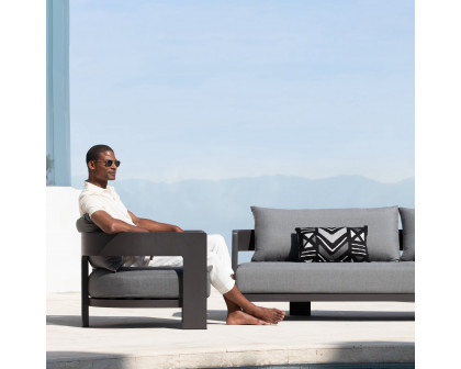 Harbour Victoria 3 Seat Sofa - Aluminum Asteroid, Siesta Indigo