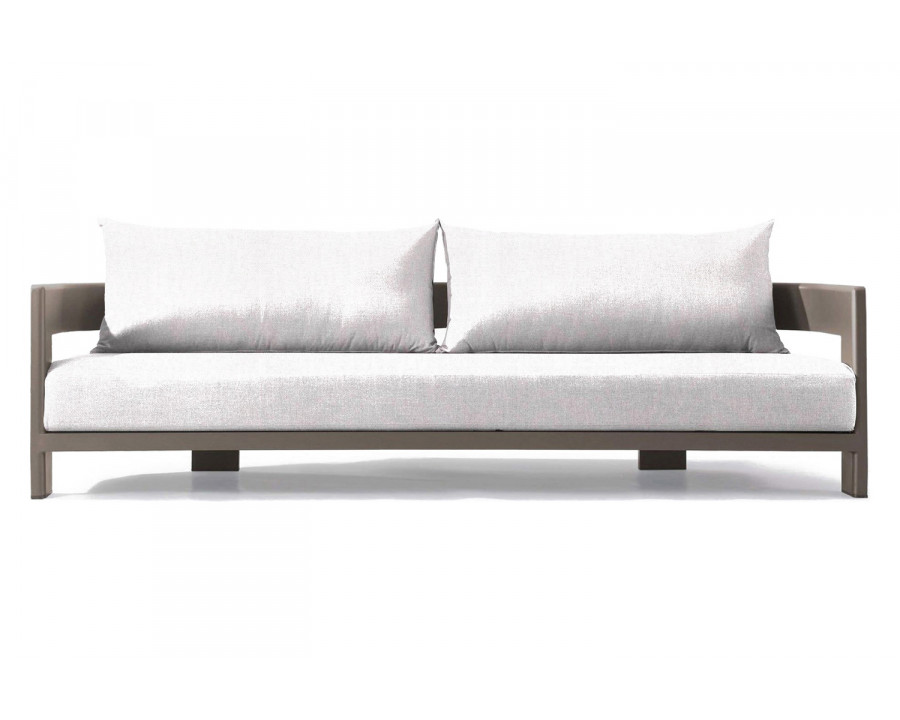 Harbour Victoria 3 Seat Sofa - Aluminum Taupe, Panama Blanco