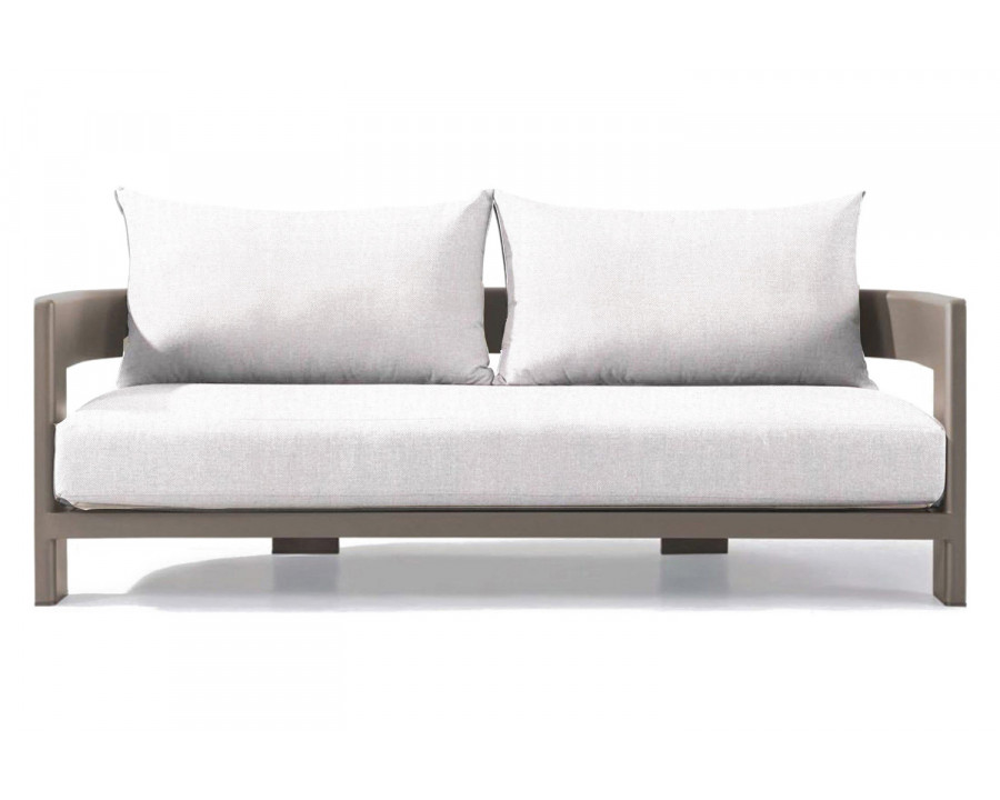 Harbour Victoria 2 Seat Sofa - Aluminum Taupe, Panama Blanco