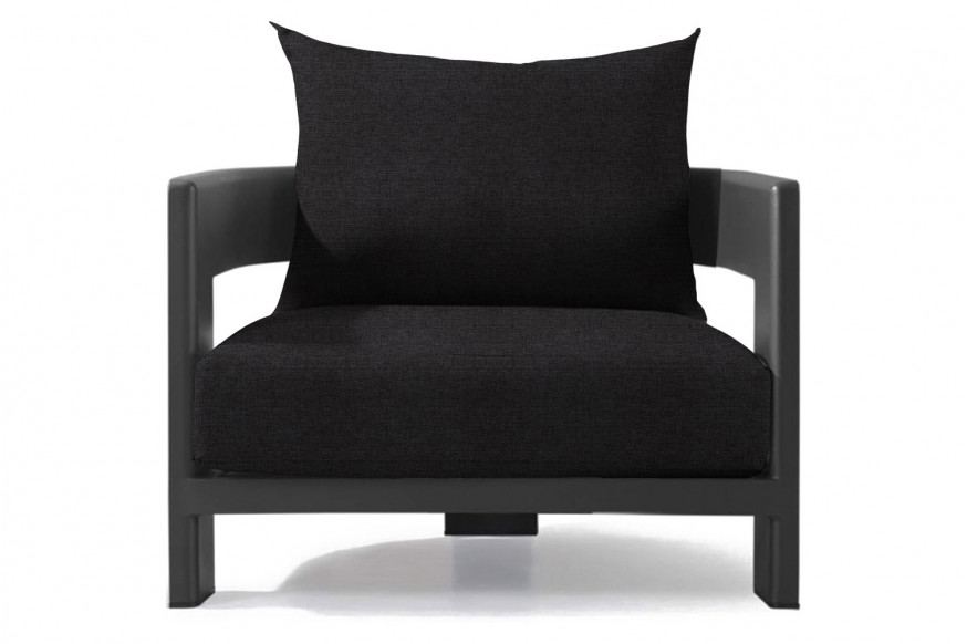 Harbour™ Victoria Lounge Chair - Aluminum Asteroid, Copacabana Midnight