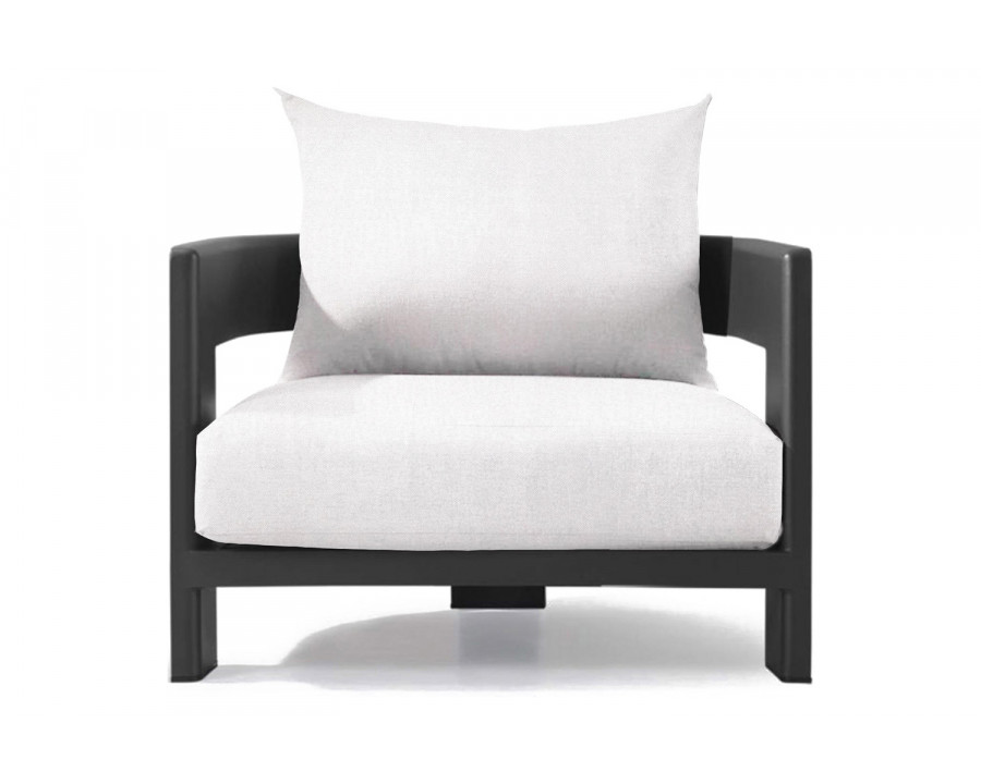 Harbour Victoria Lounge Chair - Aluminum Asteroid, Panama Blanco