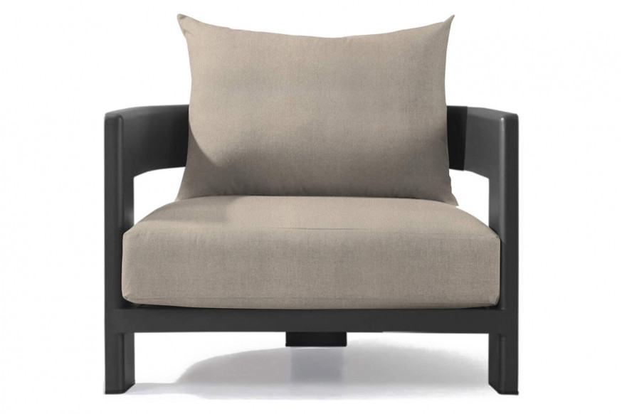 Harbour™ Victoria Lounge Chair - Aluminum Asteroid, Riviera Sand