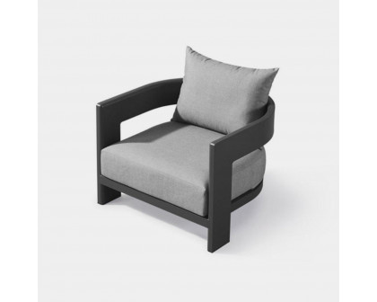 Harbour Victoria Lounge Chair - Aluminum Asteroid, Siesta Indigo