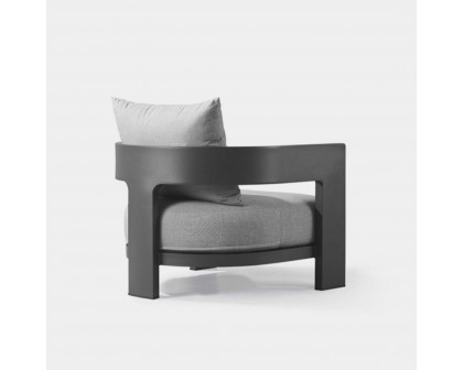 Harbour Victoria Lounge Chair - Aluminum Asteroid, Siesta Indigo