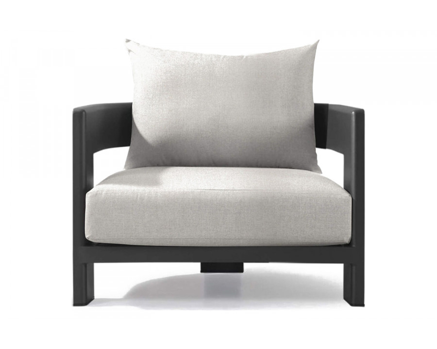 Harbour Victoria Lounge Chair - Aluminum Asteroid, Siesta Ivory