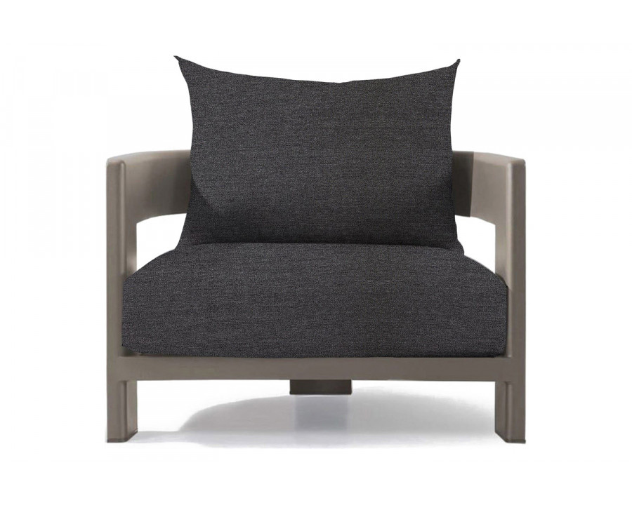 Harbour Victoria Lounge Chair - Aluminum Taupe, Lisos Grafito