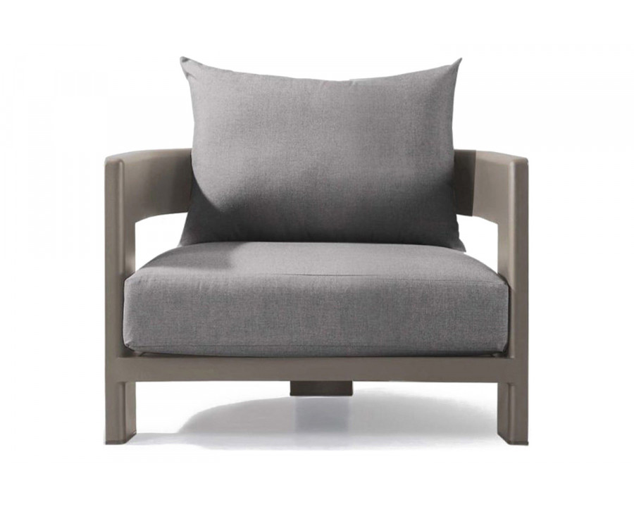 Harbour Victoria Lounge Chair - Aluminum Taupe, Cast Silver