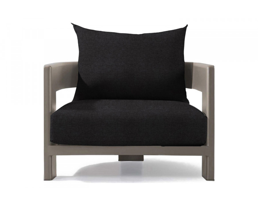 Harbour Victoria Lounge Chair - Aluminum Taupe, Copacabana Midnight