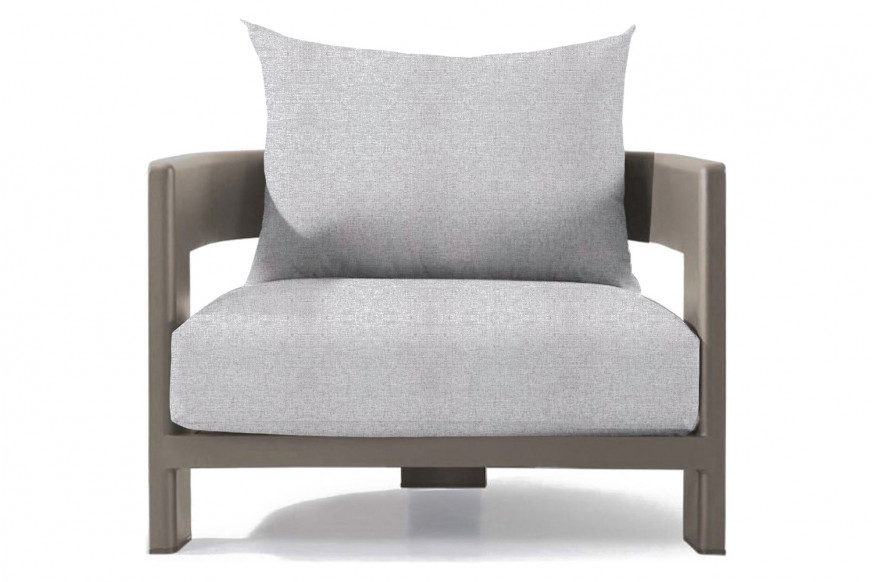 Harbour™ Victoria Lounge Chair - Aluminum Taupe, Copacabana Sand