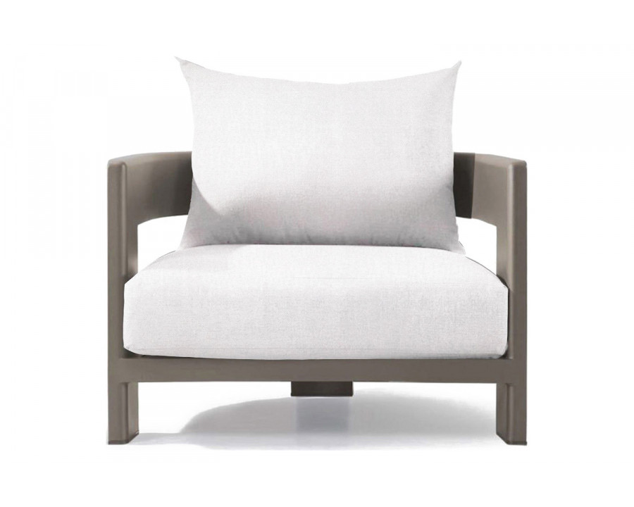 Harbour Victoria Lounge Chair - Aluminum Taupe, Panama Blanco