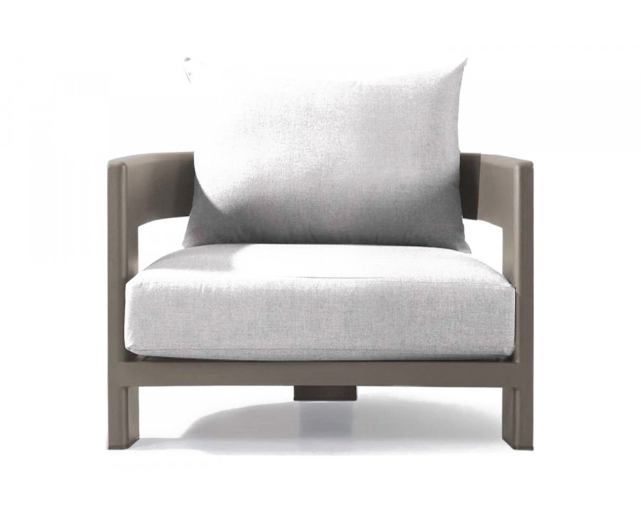 Harbour Victoria Lounge Chair - Aluminum Taupe, Panama Cloud