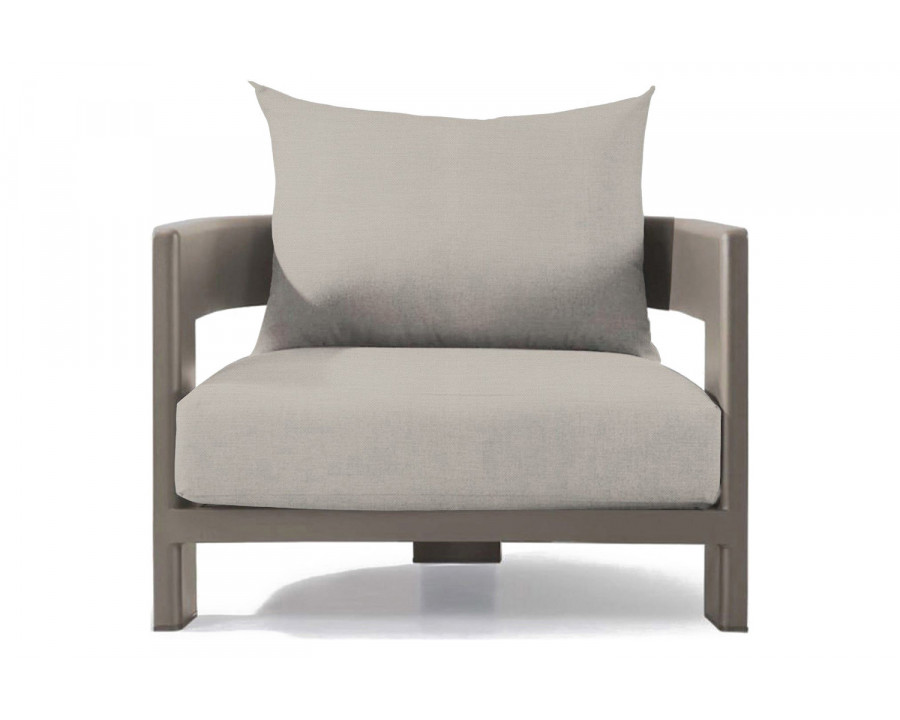 Harbour Victoria Lounge Chair - Aluminum Taupe, Panama Marble