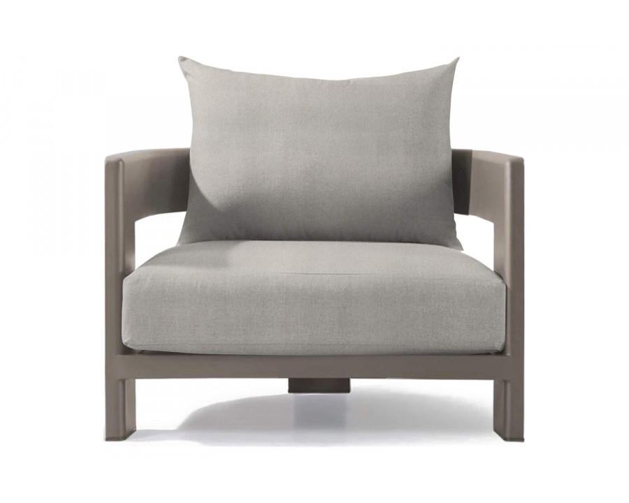 Harbour Victoria Lounge Chair - Aluminum Taupe, Riviera Ivory