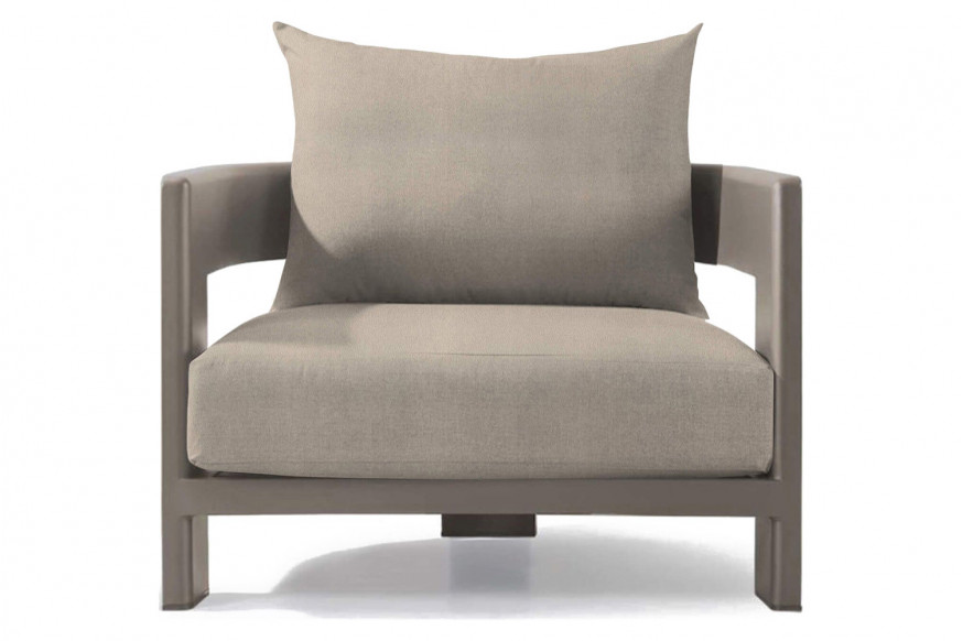 Harbour™ Victoria Lounge Chair - Aluminum Taupe, Riviera Sand