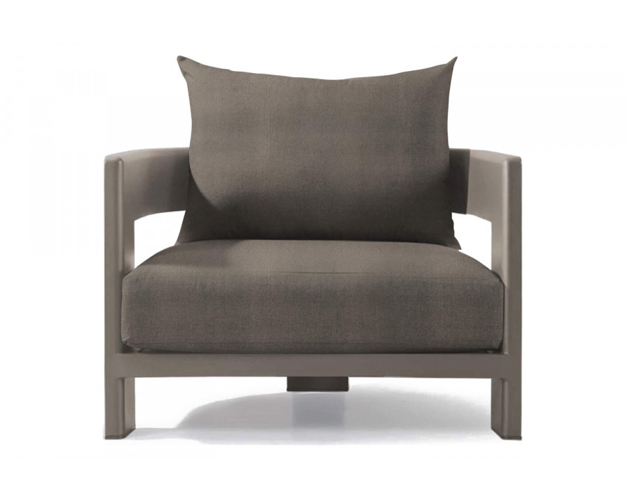 Harbour Victoria Lounge Chair - Aluminum Taupe, Riviera Stone