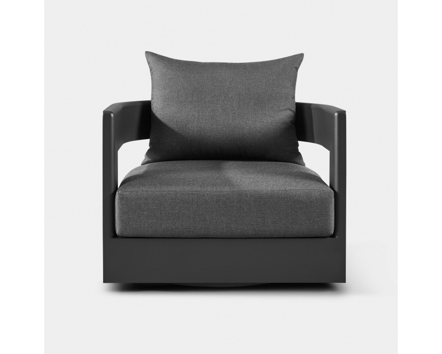 Harbour Victoria Swivel Lounge Chair - Aluminum Asteroid, Lisos Grafito