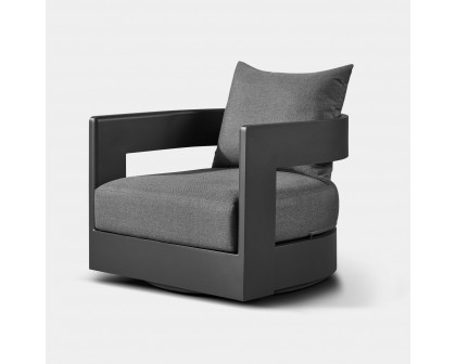 Harbour Victoria Swivel Lounge Chair - Aluminum Asteroid, Lisos Grafito