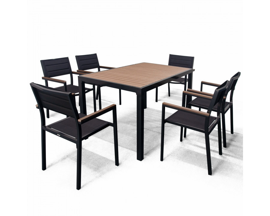 Higold - Auto Outdoor Dining Set in Brown/Black, Wood