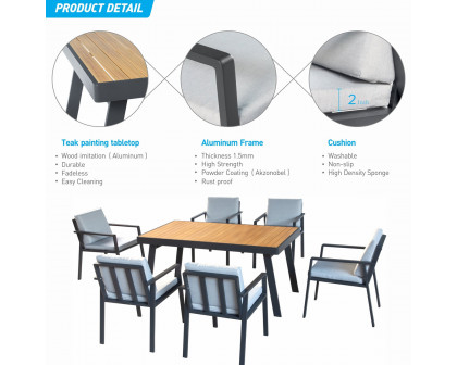 Higold Nofi Outdoor Dining Set - Matte Charcoal