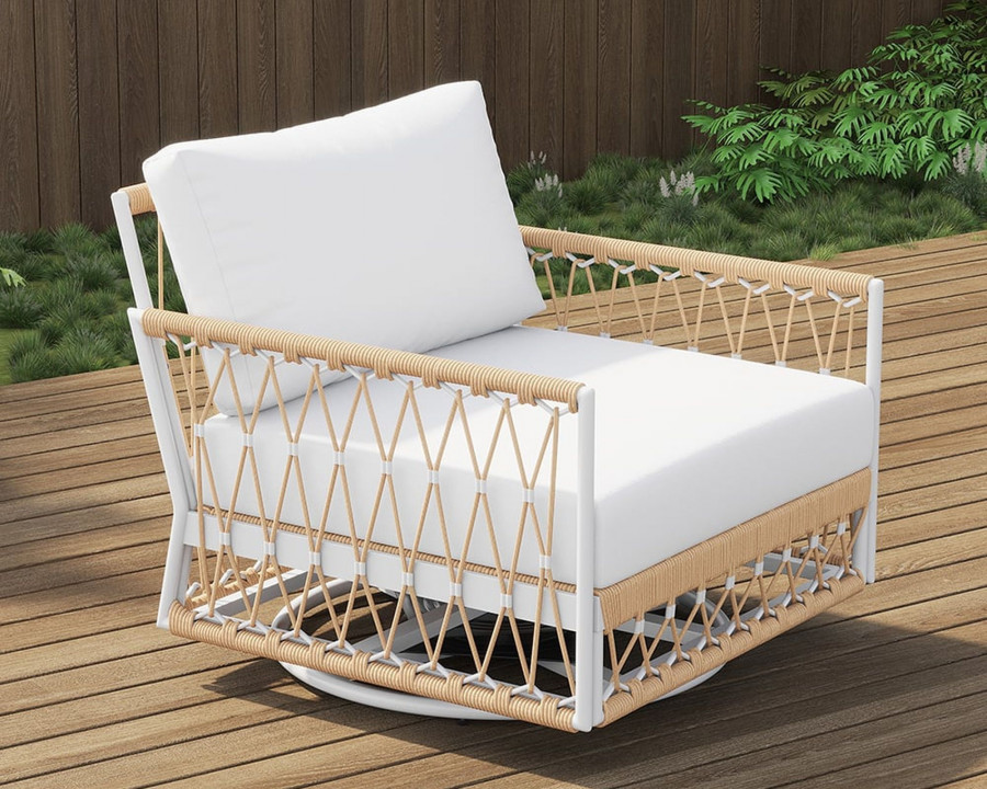 HMR Ropipe Outdoor Chair with Hand Woven Rope