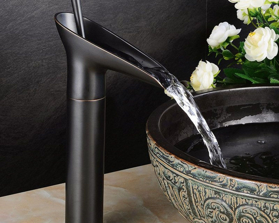 HMR Ashfie Classic Single Tall Waterfall Basin Mixer Tap