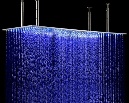 HMR Modern Luxurious 20"x40" Ceiling Mounted Rain Shower Head with LED